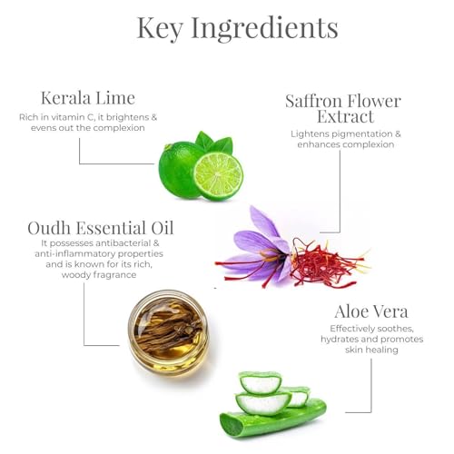 Image of Forest Essentials Fragrant Body Mist Lime Saffron Oudh | Aloe Vera juice infused Perfume Spray to keep Skin Scented & Hydrated Through the Day
