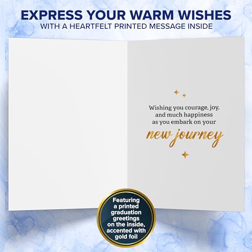 Decorably DECORABLY_510 Gold Foil & Glittery College Graduation Card Set thumb #1