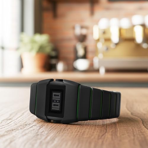 Image of Shocknshop Digital Sleek Minimal Design Multifunctional Electronic LED Black Dial Unisex Wrist Watch for Men Women -WCH376