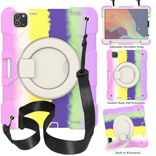 Funda para tablet para niños con soporte giratorio compatible con iPad Pro 11 y Air 5 2
