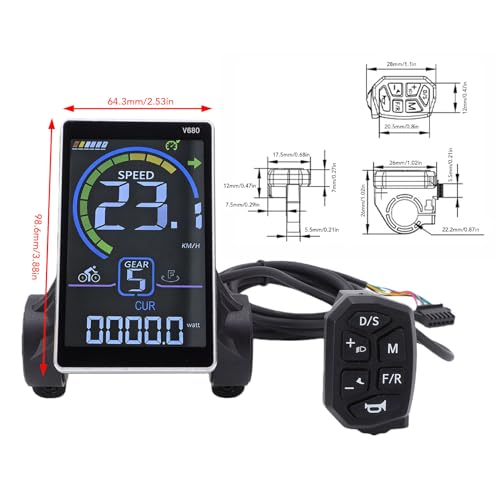 Kit contrôleur de vélo électrique avec écran LCD couleur premium
