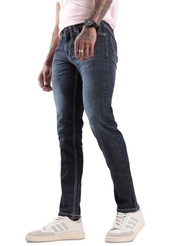 Image of WROGN Men's Cotton Stretch Jeans | Solid | Slim Fit