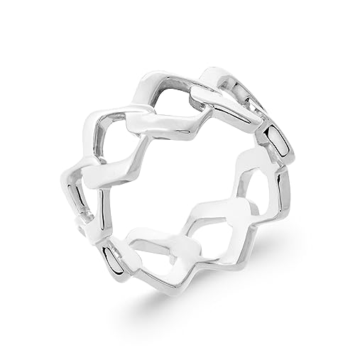 Bague en Argent 925 Tata Gisèle à motif losanges, le bijou idéal pour sublimer vos tenues