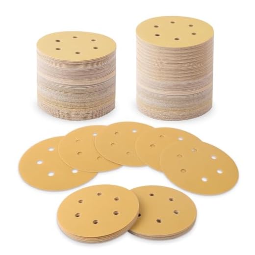 UQIPLB 80 PCS 6 Inch 6 Hole Sanding Discs 60 Grit Hook and Loop Adhesive Round Sandpaper for Random Orbital Sander