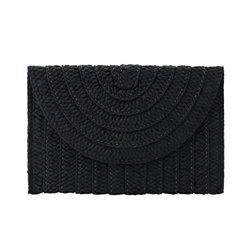 Syrads Bolso de mano de paja para mujer de verano...