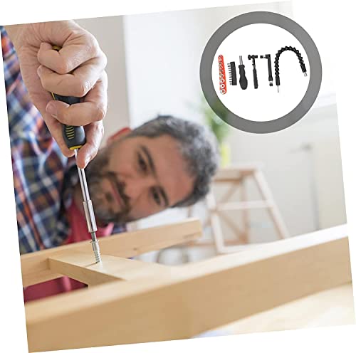 Gooffy 2 Sets Tip And ° / Sleeves With Holder Kit Bits For Extender Adaptor Flexible Hand Screwdriver Angle Kits Drill Bit Drive Quick Extension Electric Shaft Chassis Manual Connect Wrenches (Color #TOP2