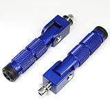 Blue Folding Passenger Foot Pegs For Super 73 S2/ZX/RX/R/S Adventure Series 90 Degree Foldable Footpegs Footrest Universal For M8 Electric Car Motorbike Scooter Mini Bike Ebike Dirt Bike Go Kart