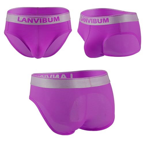 Men's Briefs Underwear Nylon Mesh fabric with 3D Pouch Breathable Quick-Dry Briefs for Men4