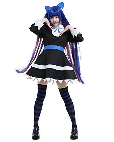 Miccostumes Women's Stocking Anarchy Cosplay Costume Black Maid Lolita Dress (Small, Black)