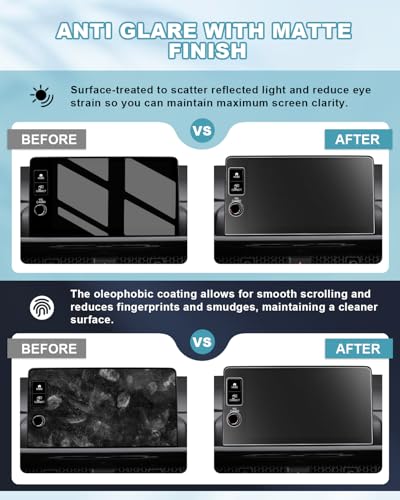 Image of CDEFG for 2025 2026 Acura ADX Screen Protector Matte Anti Glare, Tempered Glass 9-Inch Touchscreen for 2025 2026 Acura ADX Accessories 9H Screen Cover Anti-Fingerprint (2-Button Knobs)