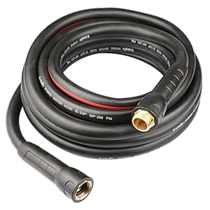 Hybrid Garden Hose 5/8 IN. x 25 FT, Heavy Duty, Lightweight, Flexible with Swivel Grip Handle and Solid Brass Fittings, Gray+Red