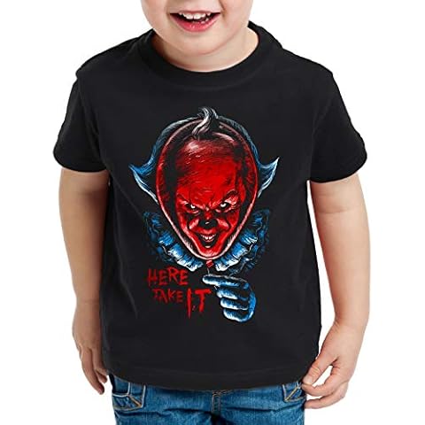 style3 Take It Camiseta para Niños T-Shirt Pennywise Clown Horror Cover