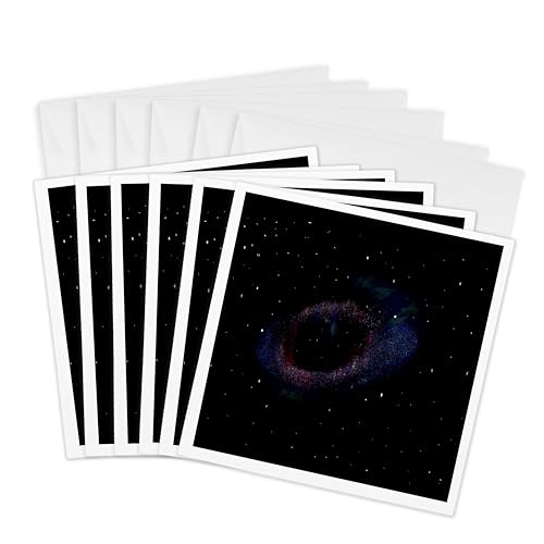 Cartes de vœux Milky Way 3dRose lot de 6 formats 15x15 cm pour enveloppes