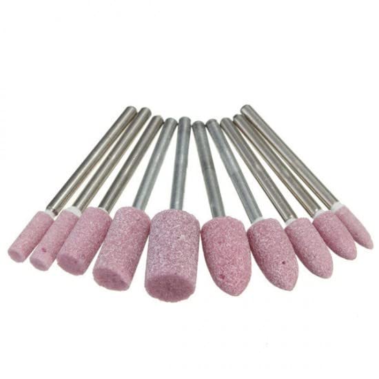 10pcs Abrasive Mounted Stone Rotary Tool 1/8 Shank for DIY Grinding