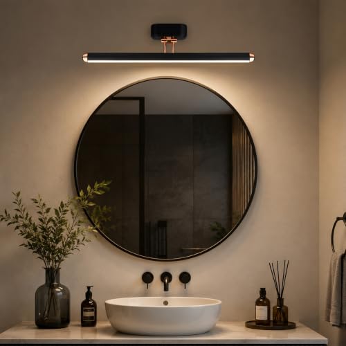 Image of Halonix Signia 6W 3-in-1 Color Changing Mirror Light /Picture Light | Adjustable Color (Warm White, Natural White & Cool White) | Vanity Light | Decorative Mirror Light for Bathroom, Dressing Area |
