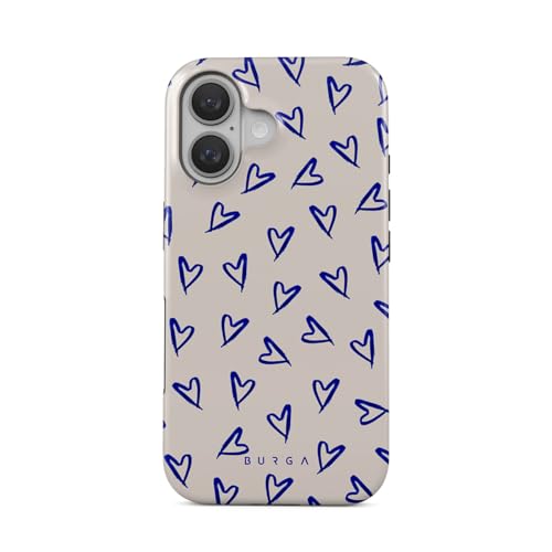 BURGA Coque Unisexe pour iPhone 16 – Design Hybride Double Couche avec TPU Anti-Choc, Finition Résistante aux Rayures et Rebord Surélevé pour Protection...