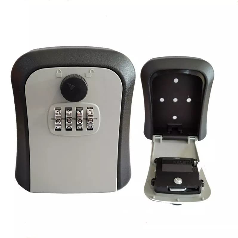 oddpod™ Plastic Combination Key Safe/Key Safe Lock Box Outdoor Storage Box with Code Combination Password Security Lock CH-886 (Grey)