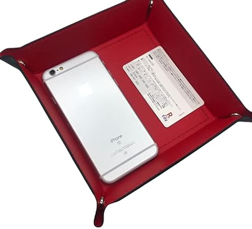Amazon Kawauso トレイ 小物入れ 玄関 小銭 収納 Puレザー 折りたたみ おしゃれ シンプル ビジネス コイントレー 赤 黒 収納ケース 文房具 オフィス用品 Amazon Kawauso トレイ 小物入れ 玄関 小銭 収納 Puレザー 折りたたみ おしゃれ シンプル ビジネス コイントレー 赤 黒 収納ケース 文房具 オフィス用品