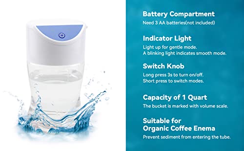 Topquafocus Electric Enema Bucket Kit - Organic Coffee Enema Set 1 Quart- Automatic Enema Kit For Colon Cleansing - Easy&Reusable… #TOP1