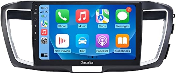 Dasaita Android 11 Car Radio for Honda Accord 2013 2014 2015 2016 2017 Wireless Carplay Android Auto Head Unit GPS Navigation WiFi RDS Bluetooth 1280x720 Touch Screen 4G RAM 64G ROM