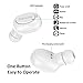 KELODO Bluetooth Earbuds,True Wireless Stereo Headphones w/Microphone Earphones for Call Noise Cancelling Mini in Ear Magnetic Headset with Long Battery Charging Case for Running Sports White