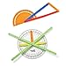 hand2mind AngLegs Starter Set with 2 Protractors, Geometry Manipulatives, Geometric Shapes for Classroom, Montessori Math Materials, Math Teaching Tools, 4th Grade Math Manipulatives for Kids