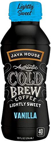 Java House Vanilla Lightly Sweet Authentic Cold Brew Coffee, 10 Ounce -- 12 per case.