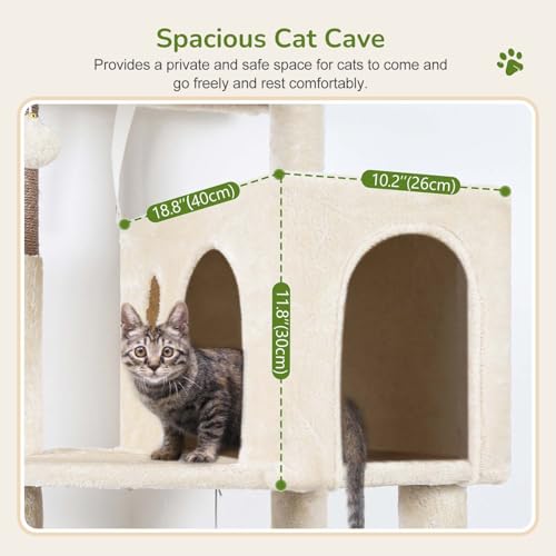 Cat Tree with Hideaway Condo for Indoor Cats - Image 4