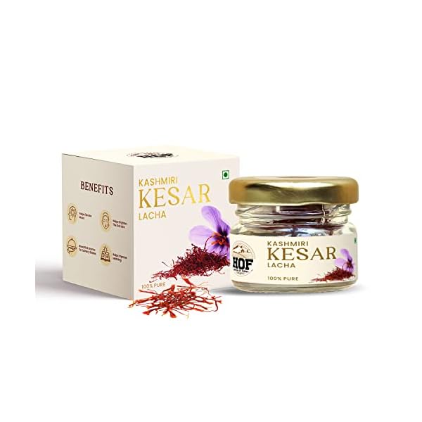 House Of Farms (HOF) Authentic Kashmiri Lacha Kesar (Saffron) – 1 Gram, For Biryani, Pulao & Sweet Dish Like Kheer & Phirni, Good Health, Tilak, Beauty & Skin, A Grade Quality