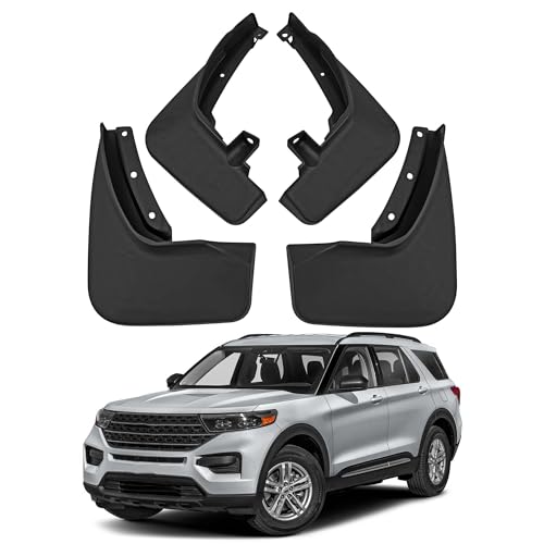 Image of Mud Flaps Compatible with 2025 Ford Explorer Accessories 2020-2024 Splash Guards All Weather Fender Guard Mudguards Sediment Protection No Need to Drill Holes