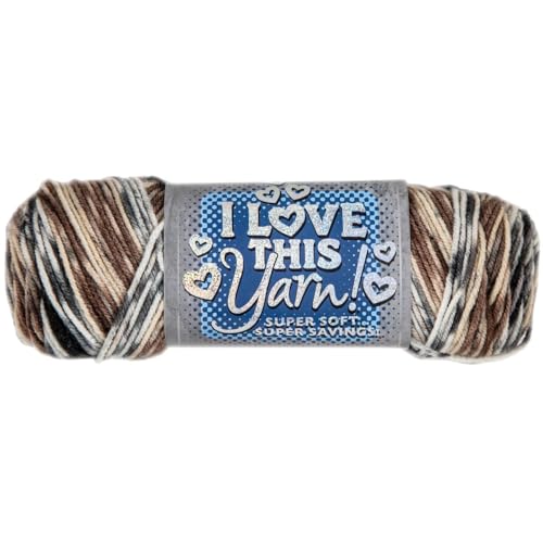 Image of Hobby Lobby Print I Love This Yarn, 520 Naturals Stripe, Set of 2 | 4 Medium Weight, 252 Yards Per Skien, For Crocheting & Knitting