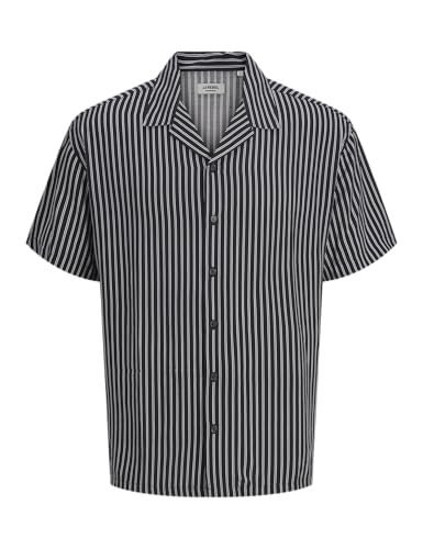 JJ REBEL Jrebwater Stripe Resort T-Shirt SS, Noir, M