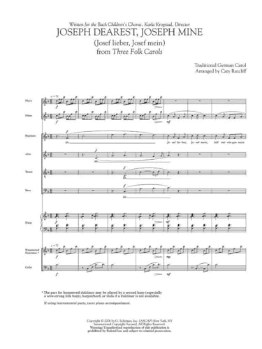 ARR. CARY RATCLIFF: JOSEPH DEAREST, JOSEPH MINE (JOSEF LIEBER, JOSEF MEIN)