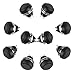 Larcele 12mm Mini Impermeable Botón Pulsador, Negro,10 Piezas ANKG-01