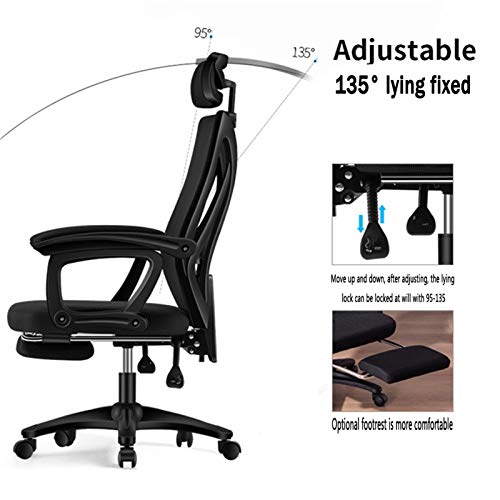 Fauteuil de bureau ergonomique contre le mal de dos avec appuie-tête - 5