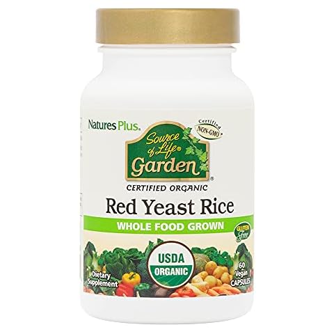 NaturesPlus Source of Life Garden Organic Red Yeast Rice - 60 Vegan Capsules Cover