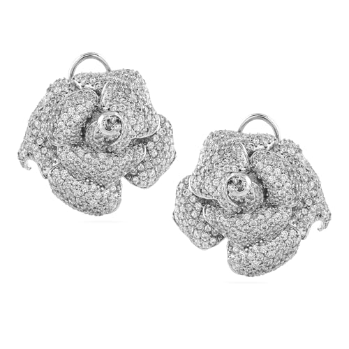 Image of Rubans Stud Earrings American Diamond Trendy Jewellery for Women & Girls