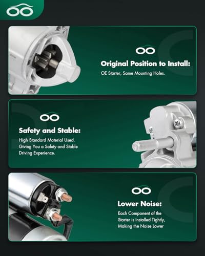 Image of SCITOO Motor Starter for SMN0004 113020 Starters Fit for Hyundai for Santa Fe 2001-2006, for Hyundai for Sonata 2002-2005, for Hyundai for Tiburon 2003-2008, for Hyundai for Tucson 2005-2008