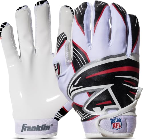 Image of Franklin Sports Youth NFL Football Receiver Gloves - Kids Football Gloves Pair - NFL Team Logos and Silicone Palm