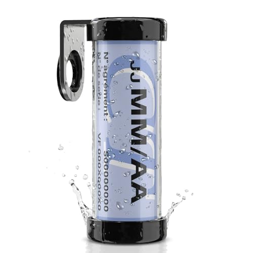 Capsule CY1 © | Support Porte Vignette Contrôle Technique ou Assurance Moto | Tube Cylindrique Etanche Noir Alu | Aussi pour Scooter et Quad | Accessoires Motard Etui Protection Document Carte Verte