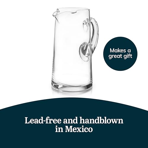 Libbey Cantina Clear Glass Pitcher, 90 Oz, Modern, Elegant Glass Pitcher for Cocktails, Iced Tea & More, Handblown Beverage Serveware for Parties by Libbey - Used condition - Image 5