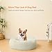 HMTOPE Orthopädisches Hundebett rund Hundekissen Hundesofa Katzenbett Donut Kuscheliges Hundekorb Waschbar, 70 cm Ø, Beige