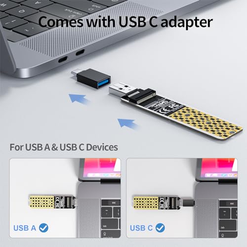 Image of ANYOYO SSD to USB Adapter 3.2 Gen 2 10 Gbps to NVME USB Adapter Max 4TB Compatible with PCle NVMe Based M Key and B+M Key Support UASP for NVMe SSD Size 2242 /2260 /2280(NOT Support SATA SSD)
