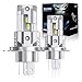 XELORD LED H4 Bombillas de Coche,6500K Luz Blanca Brillante 55W 14000LM,Bombilla Halógena de Repuesto,1:1 Diseño Plug-n-Play,Paquete de 2