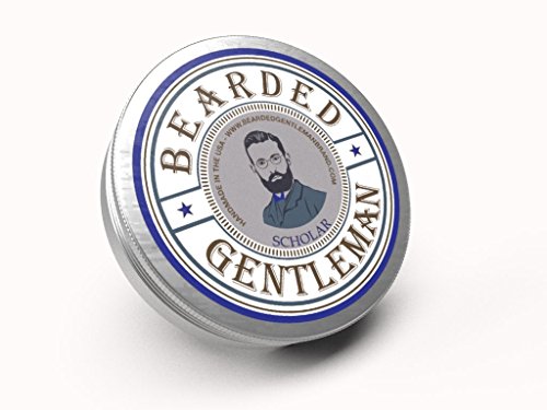 Bearded Gentleman Premium Beard Balm Conditioner - Scholar - Vanilla Tobacco - 100% Natural - Strengthens, Softens, and Styles Beard, 2 oz