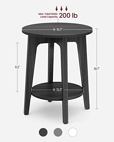 VASAGLE Modern Round Two-Tier End Table #TOP20