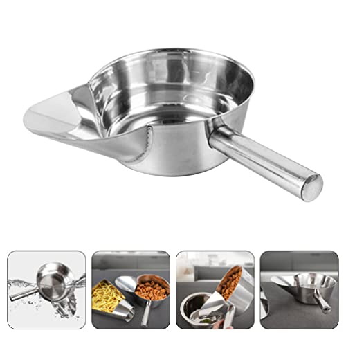 Homoyoyo Pommes-Frites-Schaufel Edelstahl-Eisschaufel Pommes-Schaufel Pommes-Frites-Schaufel Popcorn-Schaufel Trockenwaren Kandiszucker-Schaufel Mehlschaufel für Zuhause Party Bar - Image 7