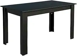 Mesa Madesa Retangular Tampo de Madeira 5231 - Preto