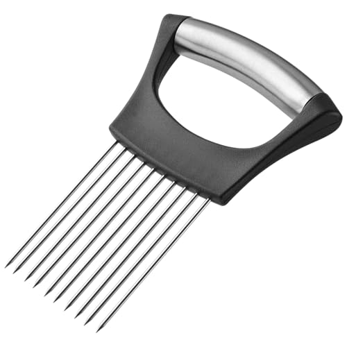 Funalix Soporte Para Cebolla De Acero Inoxidable Soporte Para Cortador De Cebollas Soporte Para Cebolla Rallador De Verduras Ayuda Para Cortar Carne, Cebollas, Patatas, Tomates Y Verduras