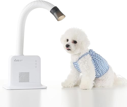 DUZ V2Pro - Secador de aseo para mascotas avanzado y energéticamente eficiente flujo de aire potente, baja potencia, operación manos libres,